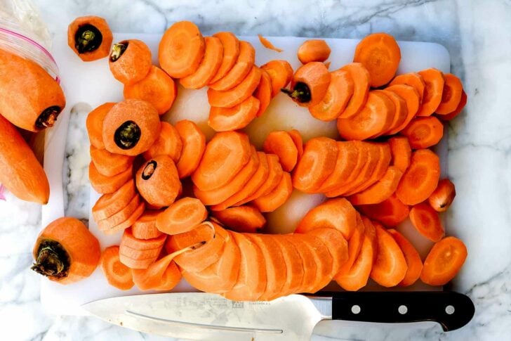 Sliced carrots foodiecrush.com