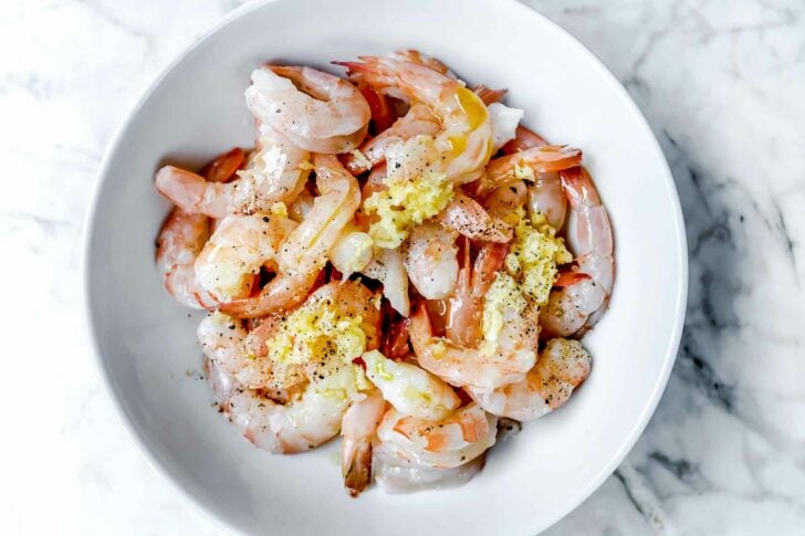 Garlic Marinade Shrimp Scampi | foodiecrush.com #shrip #scampi #recipes #garlic