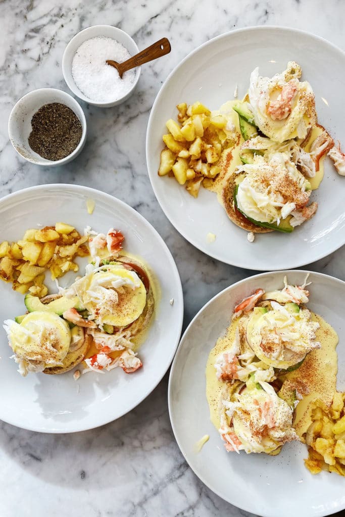 Crab Eggs Benedict foodiecrush.com #crab #egg #benedict #breakfast #brunch