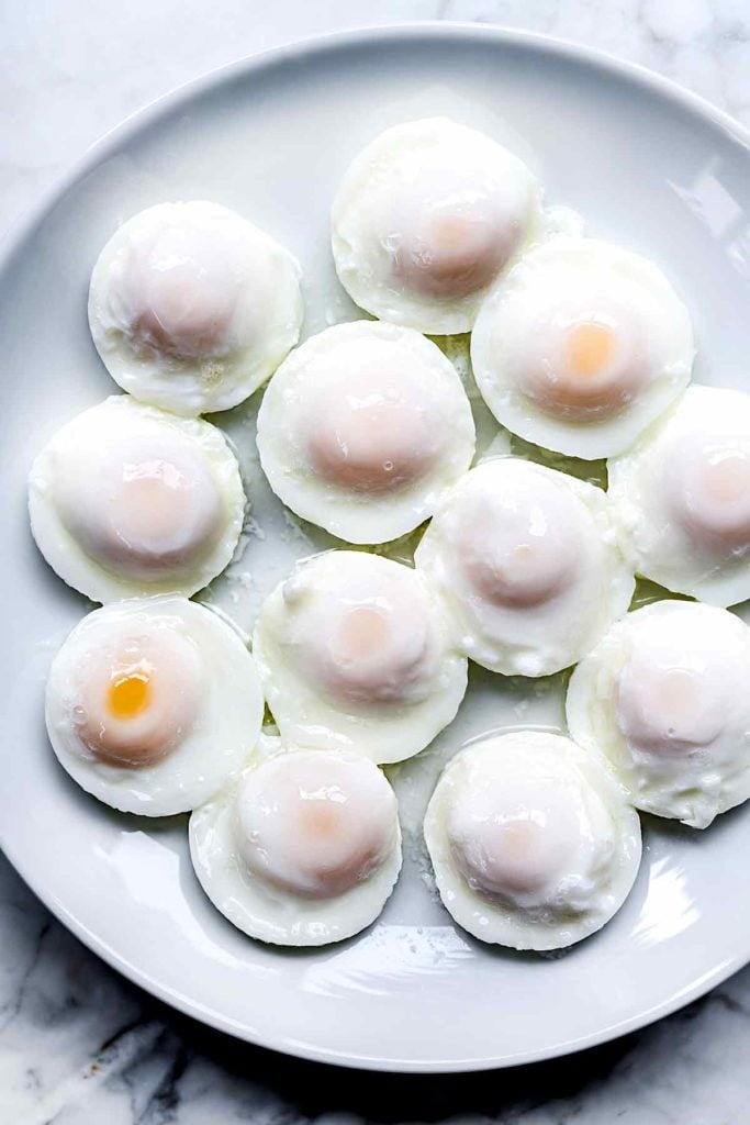MIcrowave Poached Eggs | foodiecrush.com #poached #eggs #microwave #easy #recipes #howtomake