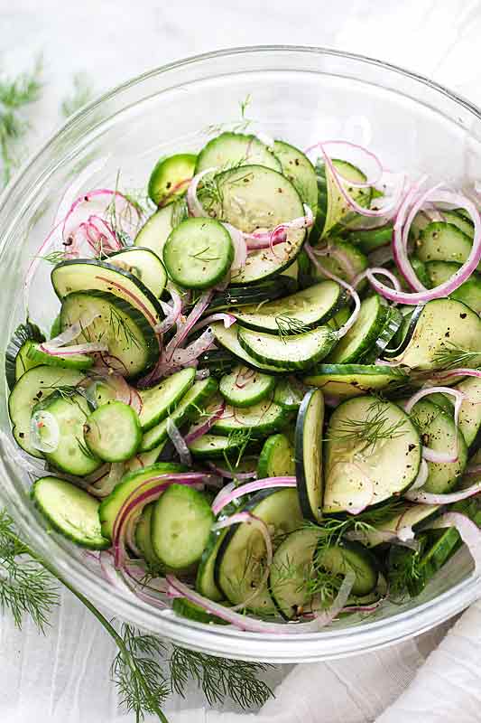 Dill Cucumber Salad | foodiecrush.com