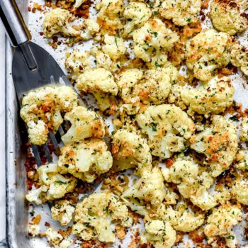 Parmesan Roasted Cauliflower | foodiecrush.com