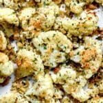Parmesan Roasted Cauliflower | foodiecrush.com