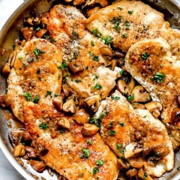 Easy Chicken Marsala | foodiecrush.com #marsala #chicken #dinner #recipe #easy #healthy