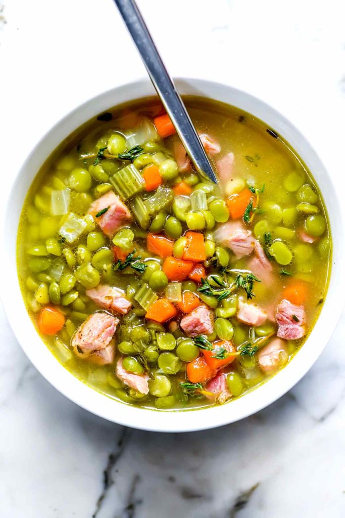 Split Pea Soup with Ham | foodiecrush.com