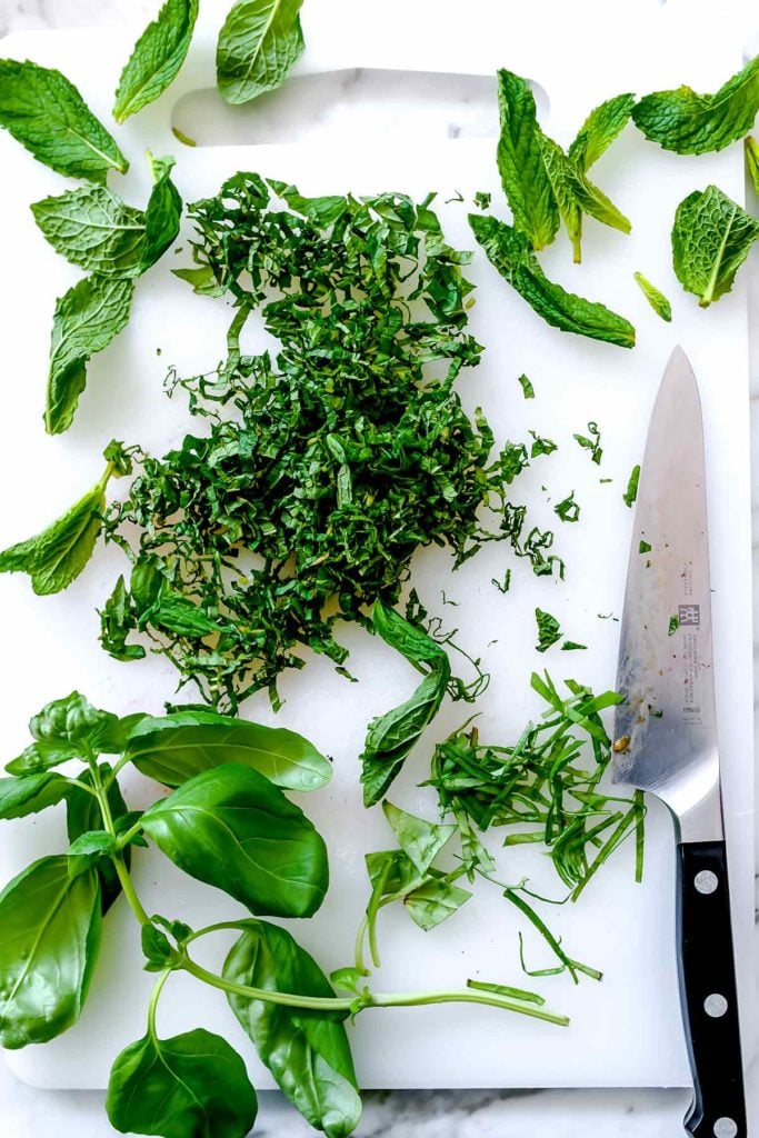 Chopped Herbs | foodiecrush.com