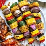Grilled Vegetable Skewers|foodiecrush.com