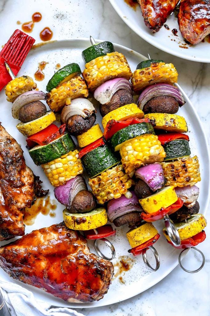 How To Make Grilled Vegetables Skewers - Foodiecrush.com