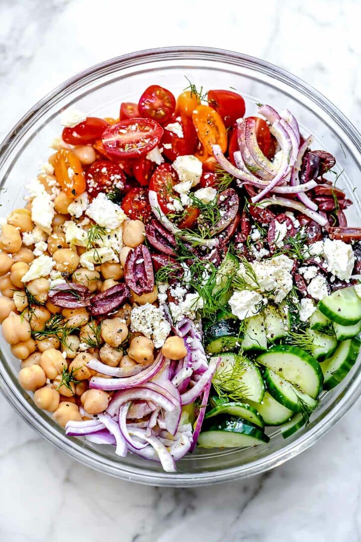 Greek Chickpea Salad - foodiecrush.com