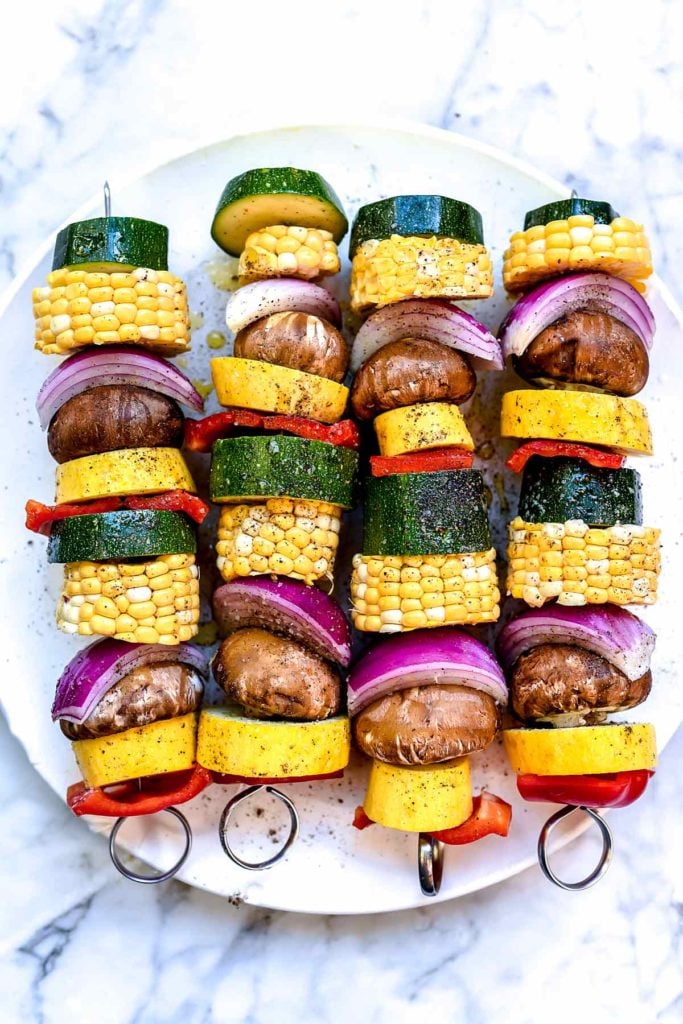 How To Make Grilled Vegetables Skewers - Foodiecrush.com