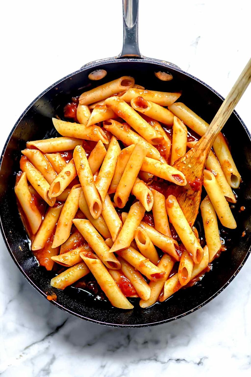 Penne Pasta with Easy Marinara - foodiecrush.com