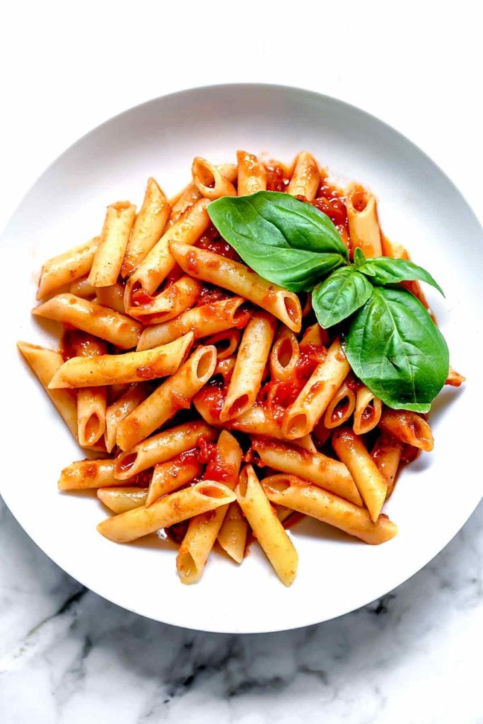 Penne with Marinara | foodiecrush.com