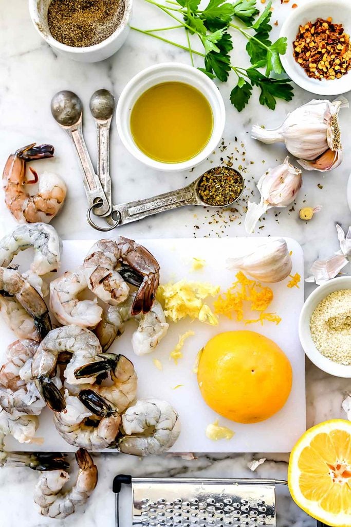 Baked Garlic Shrimp ingredients | foodiecrush.com