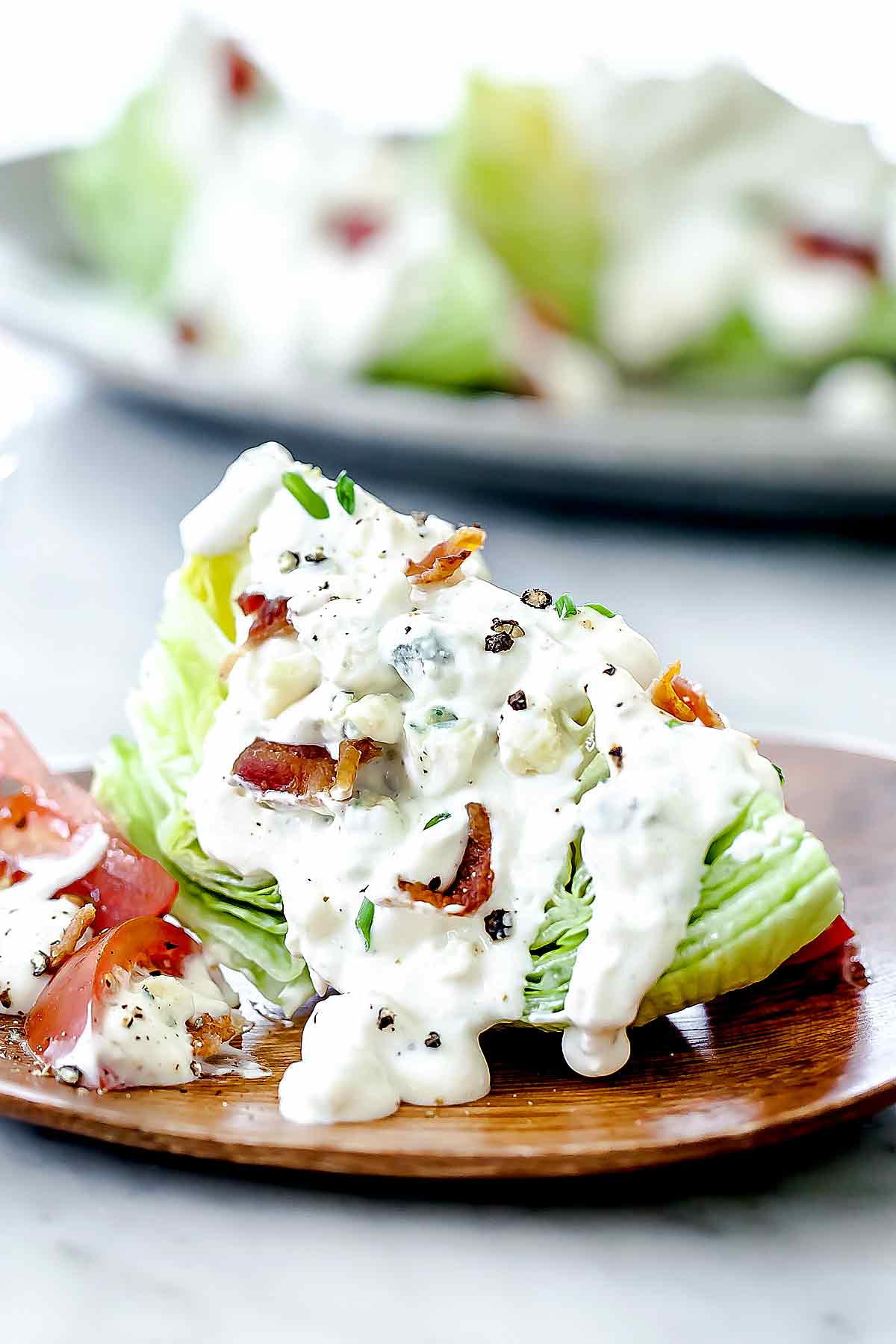 Classic Wedge Salad (+ Blue Cheese Dressing) | foodiecrush.com