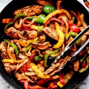 The BEST Chicken Fajitas foodiecrush.com