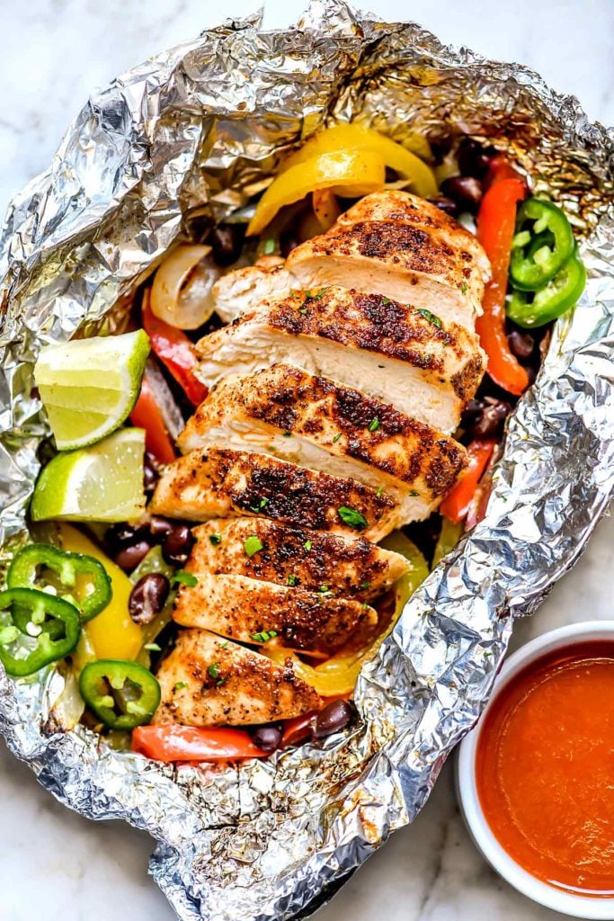 Chicken Fajita Foil Packets | foodiecrush.com