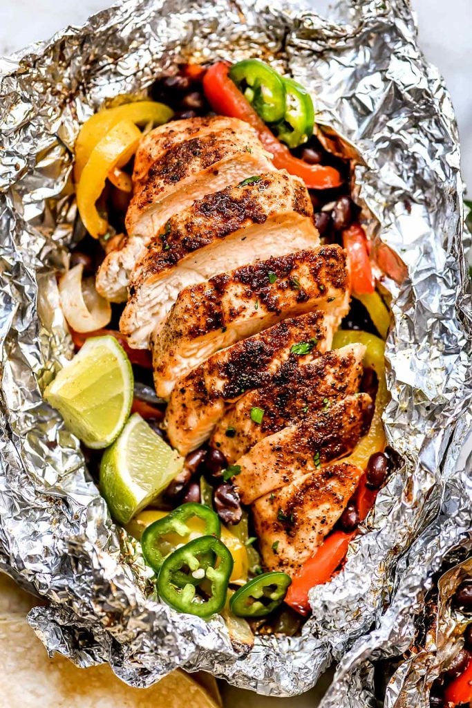 Chicken Fajita Foil Packets | foodiecrush.com