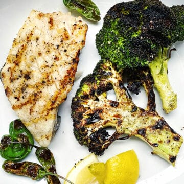 Grilled Halibut and Broccoli foodiecrush.com