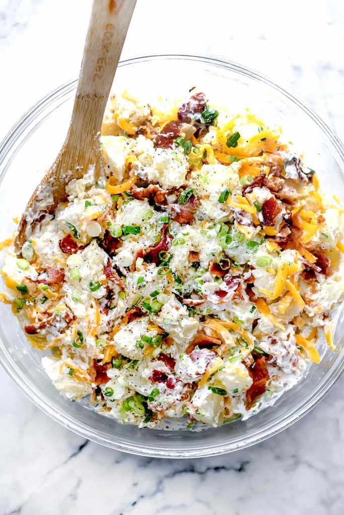 Loaded Baked Potato Salad | foodiecrush.com