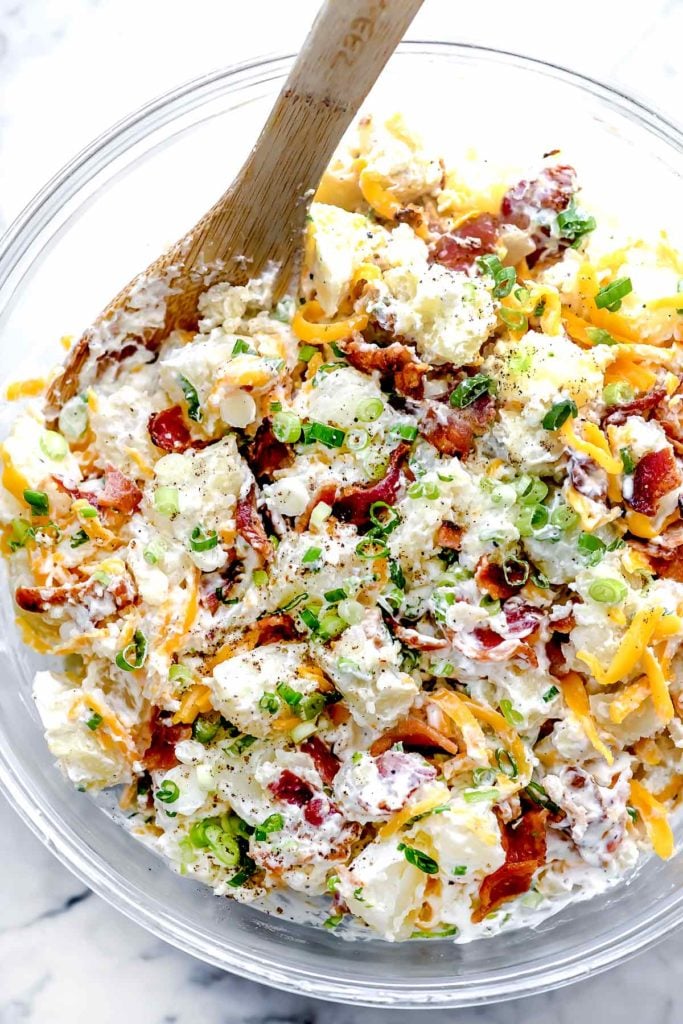 Loaded Baked Potato Salad | foodiecrush.com