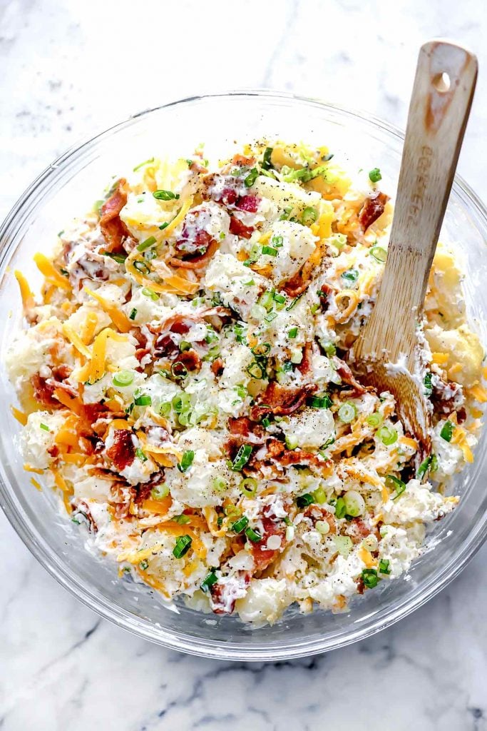 Loaded Baked Potato Salad | foodiecrush.com