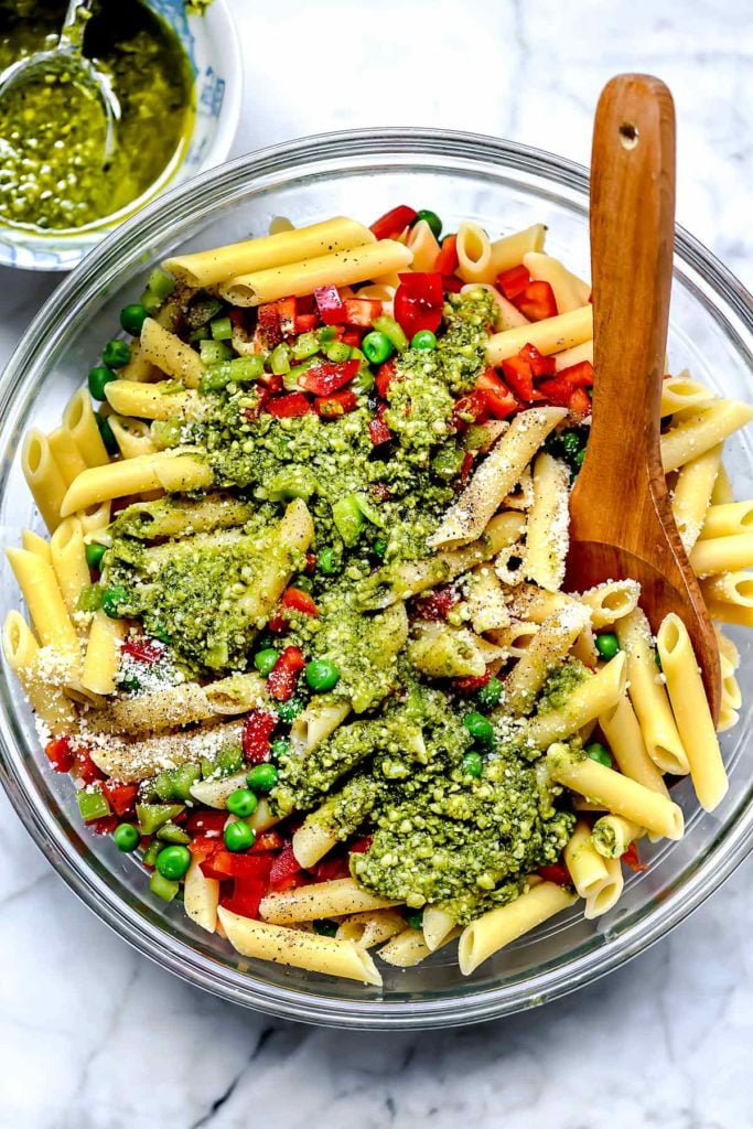 Pesto Pasta Salad | foodiecrush.com