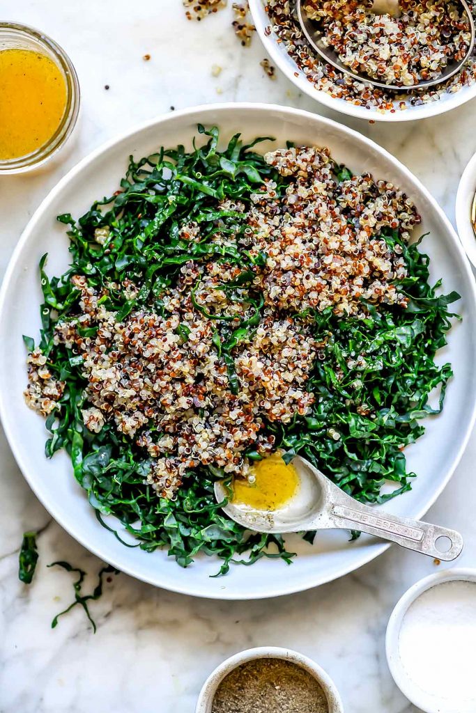 Kale Salad with Quinoa | foodiecrush.com