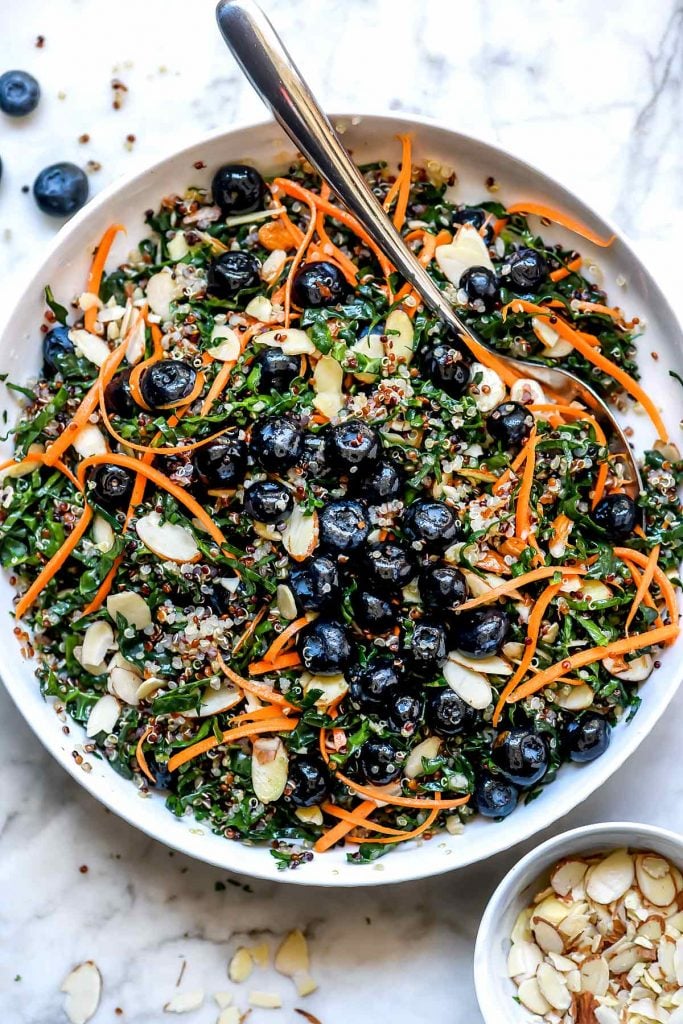 Kale Salad with Quinoa | foodiecrush.com