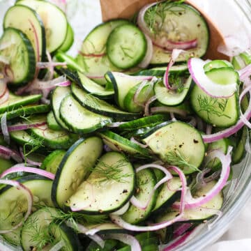 Easy Cucumber Salad with Dill | foodiecrush.com