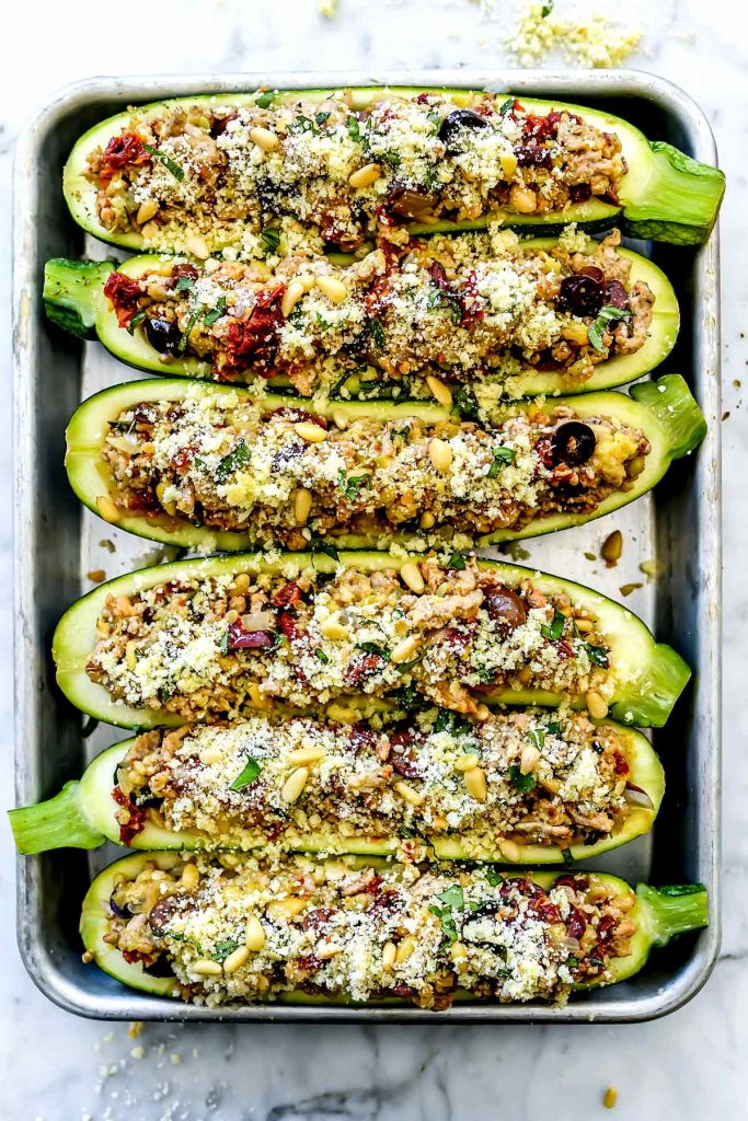 Mediterranean Zucchini Boats | foodiecrush.com