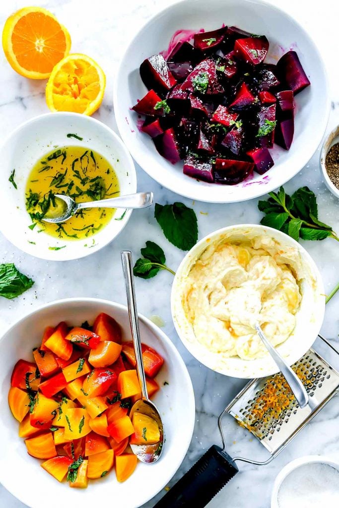 Roasted Beet and Ricotta Salad Ingredients | foodiecrush.com