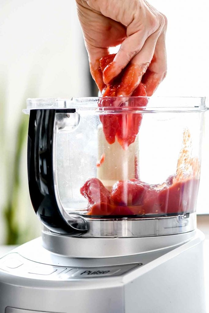 Canned tomatoes in food processor | foodiecrush.com