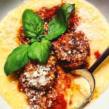 Meatballs and Polenta | foodiecrush.com