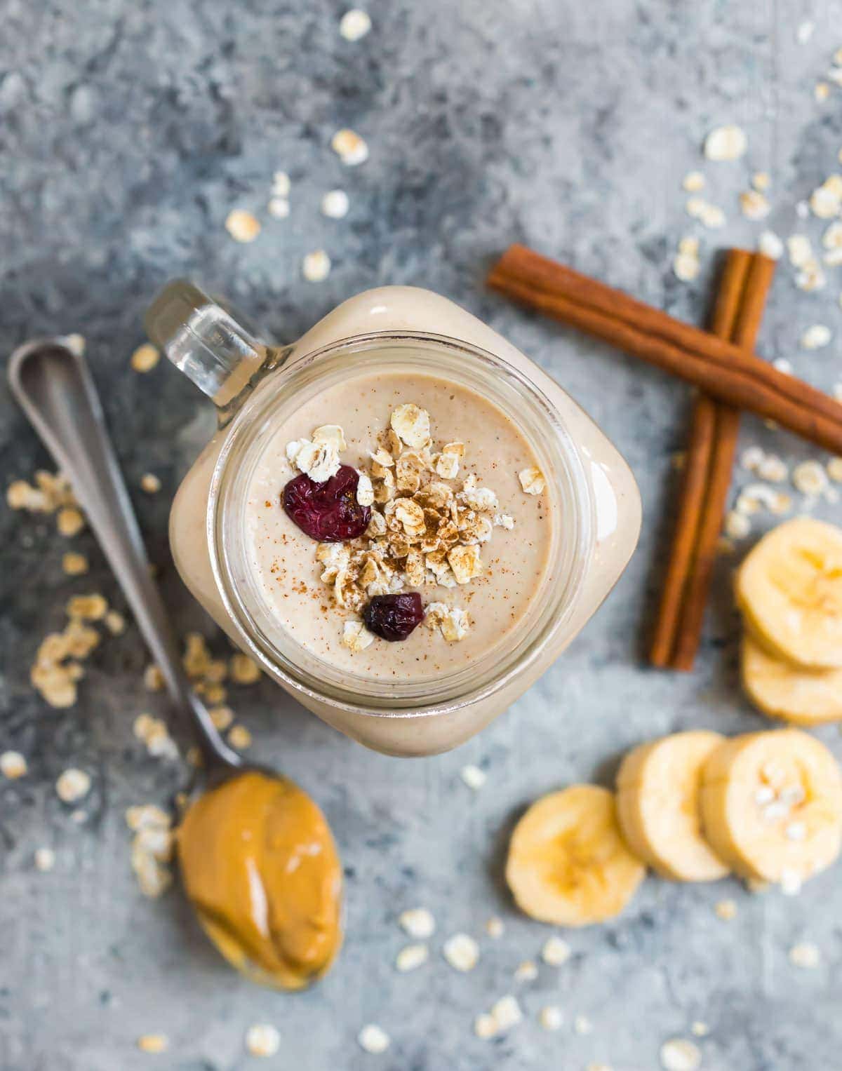 Oatmeal Smoothie from wellplated.com on foodiecrush.com