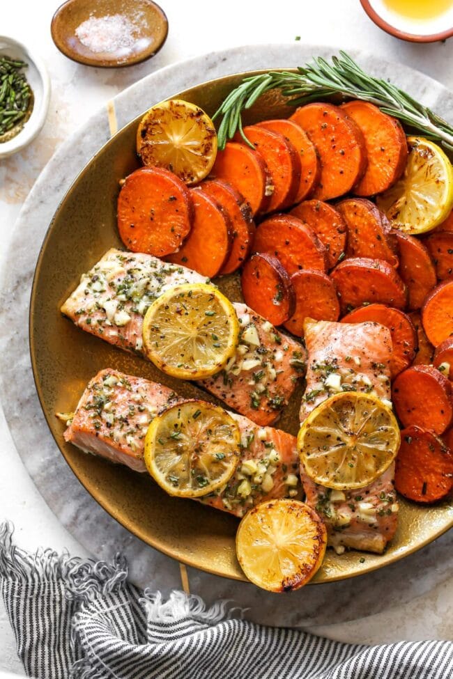 Honey Rosemary Baked Salmon from Two Peas and Their Pod on foodiecrush.com