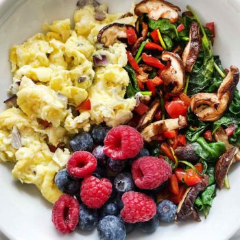 Scrambled Eggs and Savory Spinach foodiecrush.com
