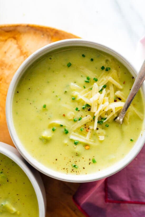 Broccoli Cheese Soup from cookieandkate.com on foodiecrush.com