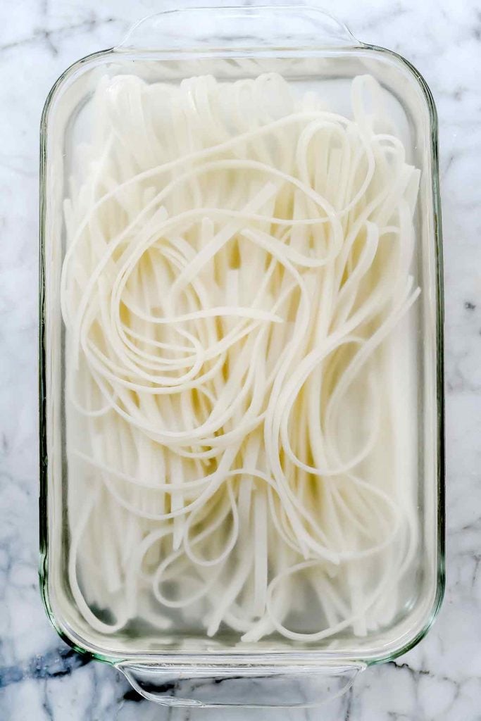 Rice noodles in water foodiecrush.com