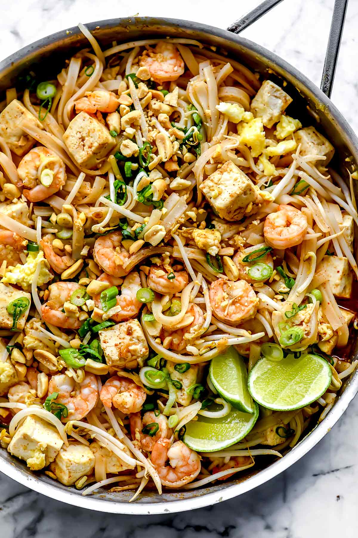 Pad Thai in pan foodiecrush.com