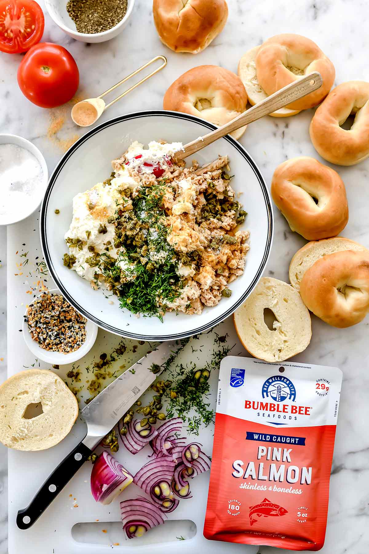 Salmon Cream Cheese Bagels