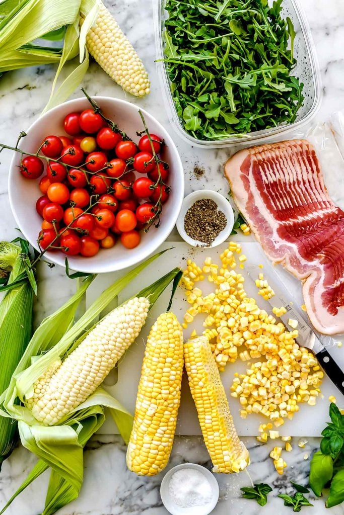 BLT Corn Salad ingredients | foodiecrush.com