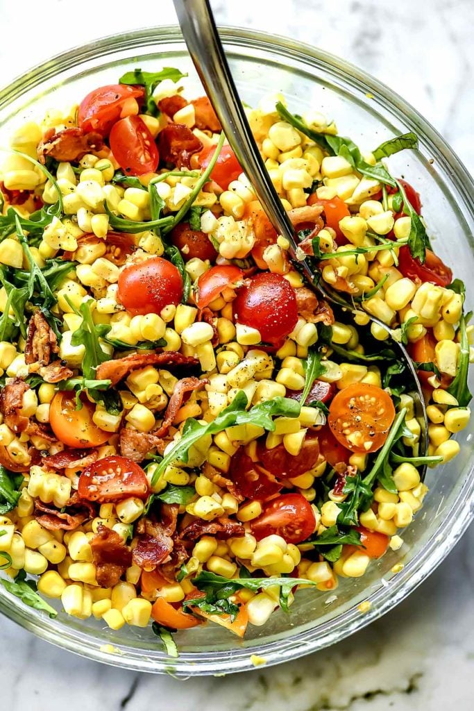 BLT Corn Salad recipe foodiecrush.com