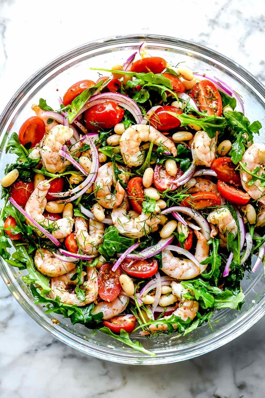 Mediterranean Shrimp Salad With Cannellini Beans - foodiecrush.com