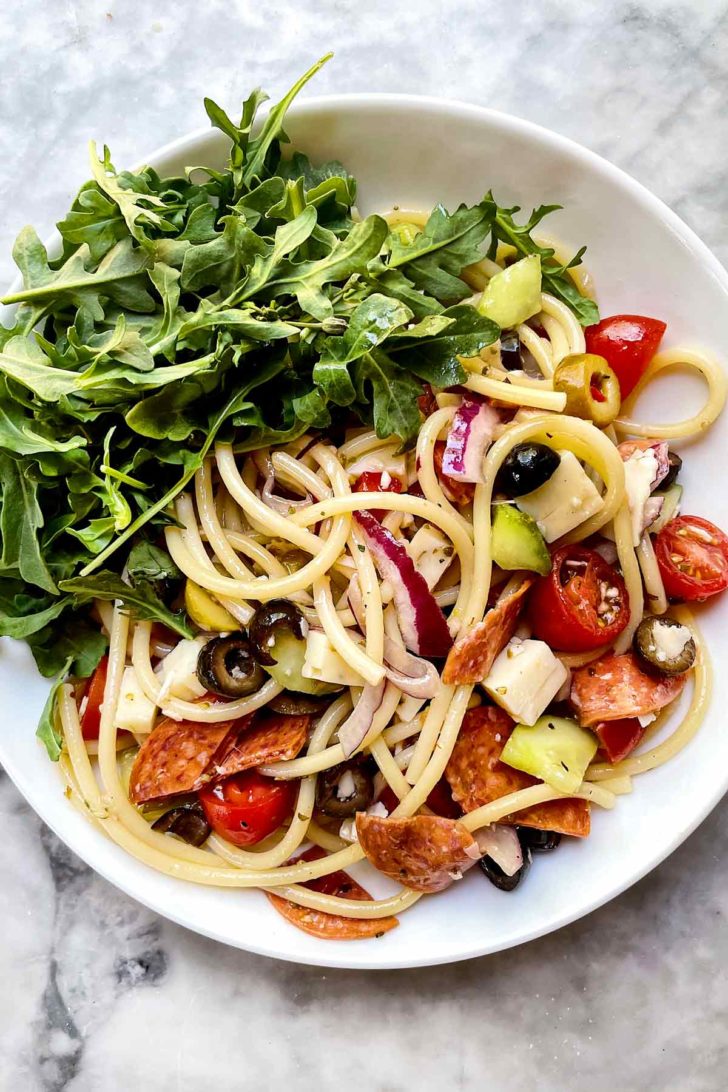 Italian Spaghetti Pasta Salad | foodiecrush.com
