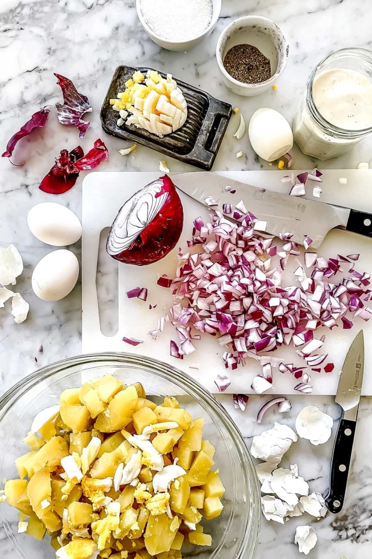 Ranch Potato Salad ingredients foodiecrush.com