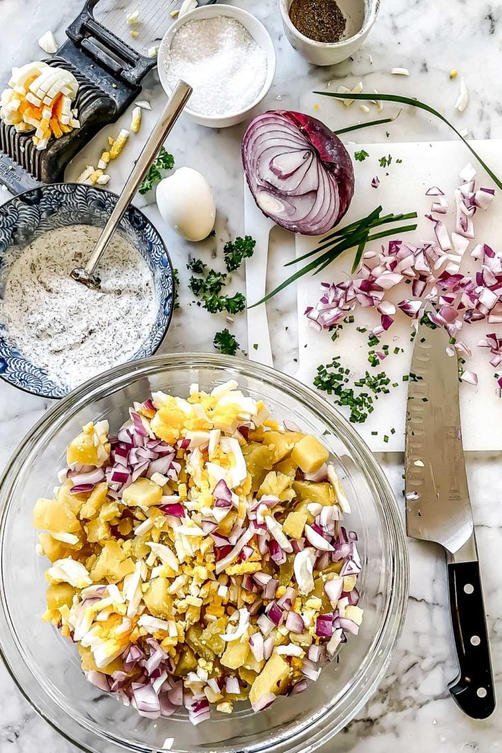 Ranch Potato Salad ingredients foodiecrush.com