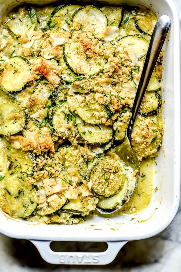 Parmesan Zucchini Casserole foodiecrush.com