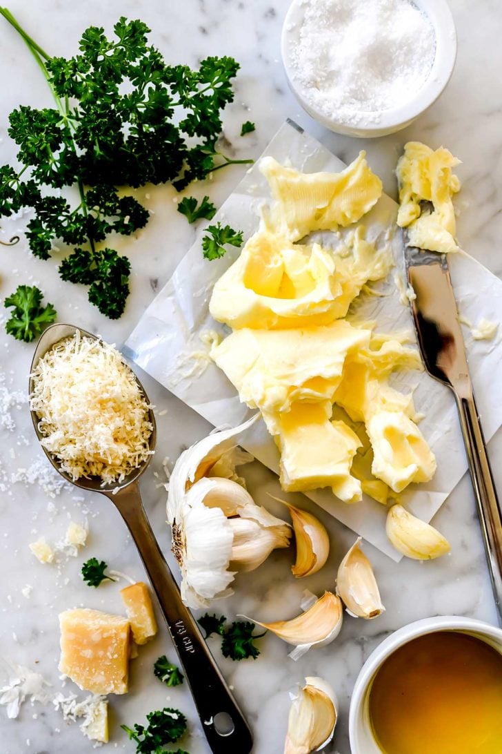Garlic Butter Spread ingredients foodiecrush.com