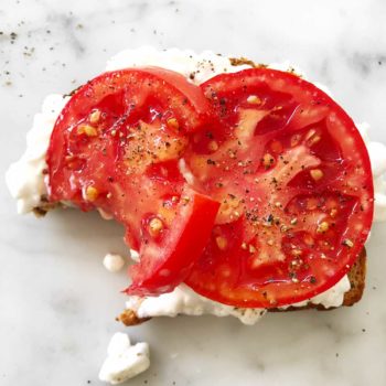 Tomato and cottage cheese toast foodiecrush.com
