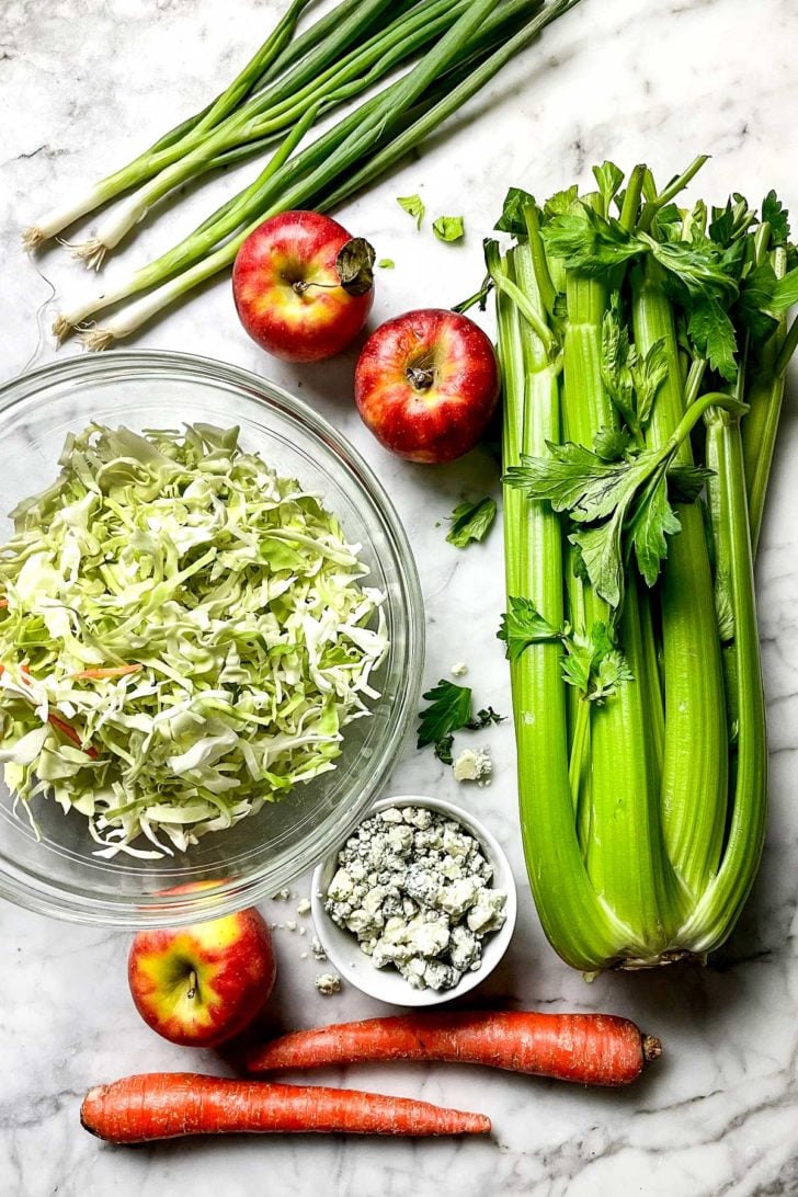 Celery Slaw with Blue Cheese Ingredients foodiecrush.com
